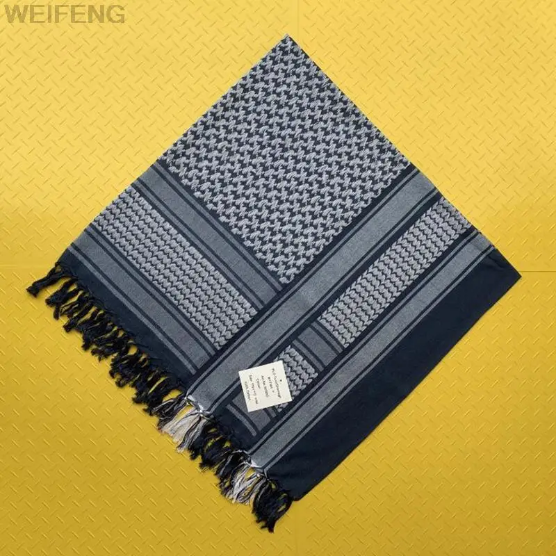 Tactical Arab Keffiyeh Shemagh Scarf Cotton Winter Shawl Neck Warmer Cover Head Wrap Windproof Hiking Camping Scarf Men Women