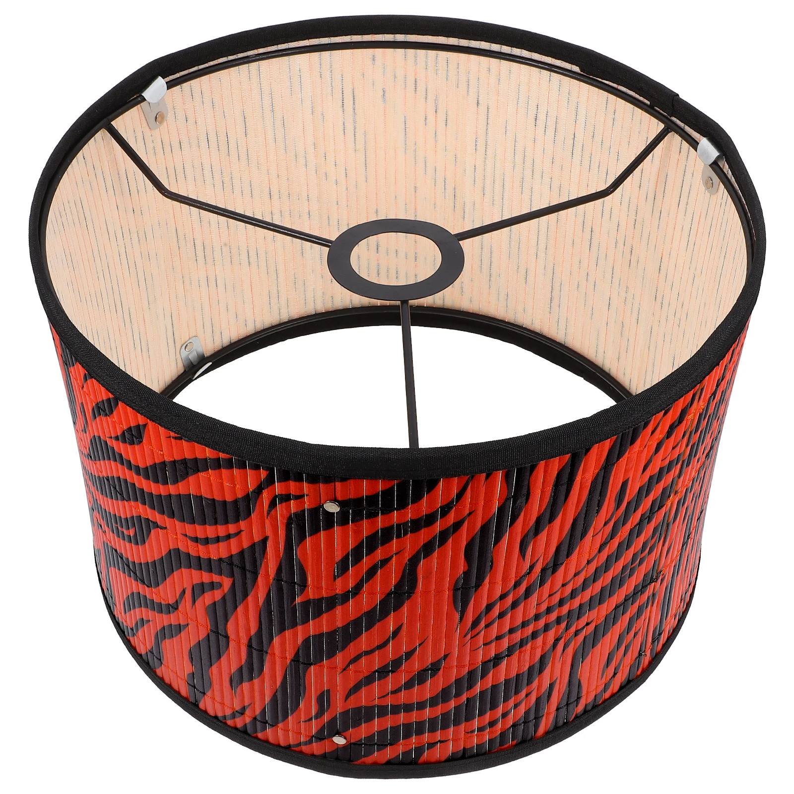 

Bamboo Lampshade E27 Leopard Print Rustic Table Floor Bedside Desk Cover Replacement Shade Modern Home Lighting Accessories