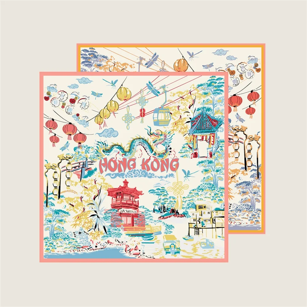 90CMTwill Silk Scarf Women Dou - Face Scarf Mask avis et prix