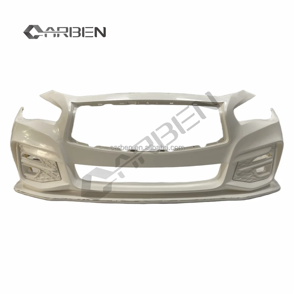 

CARBEN High Quality AIM-Style Front Bumper Body Kit for Infiniti Q50/Q50S Upgrade Glass Fiber Material Carbon Black Bolt-On New