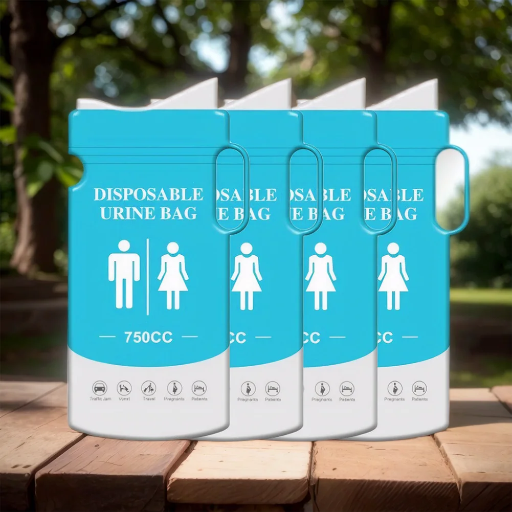 4 pezzi 750ml sacchetto per urina usa e getta sacchetti per pipì per toilette di emergenza sacchetti per urina di emergenza esterna a tenuta stagna autosigillanti per confetti stradali