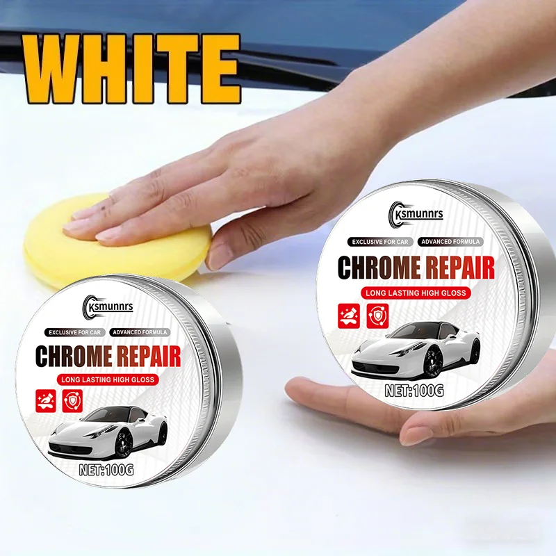 Special White Car Wax, White Paint Polishing & Refurbishing Wax, Crystal Coating Waterproof Care Wax for Paint Protection