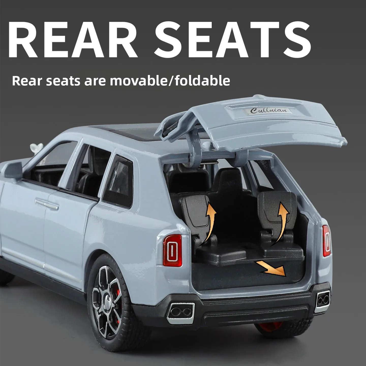 1:32 Cullinan Legering automodel trek geluid en licht speelgoed sportwagen herencollectie cadeaudecoratie