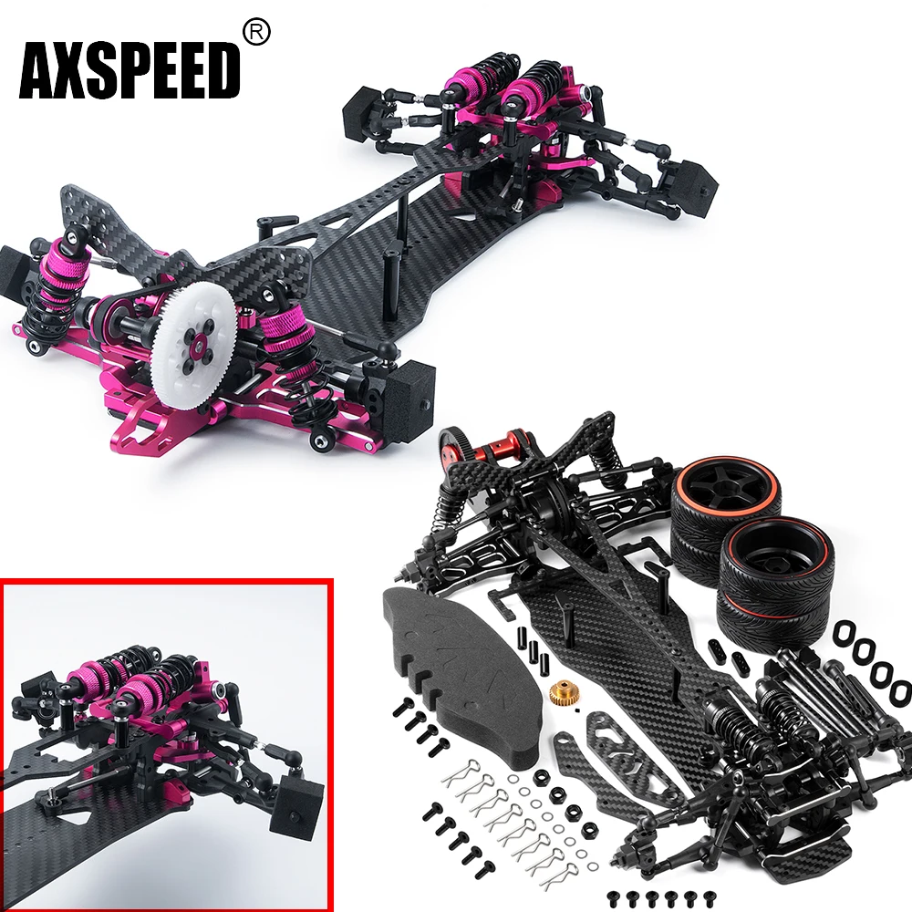 AXSPEED Chassis Sakura D5 Frame Kit Carbon Fiber Frame DIY kit for 1/10  Sakura D5 RC Remote Control Drift Car Parts