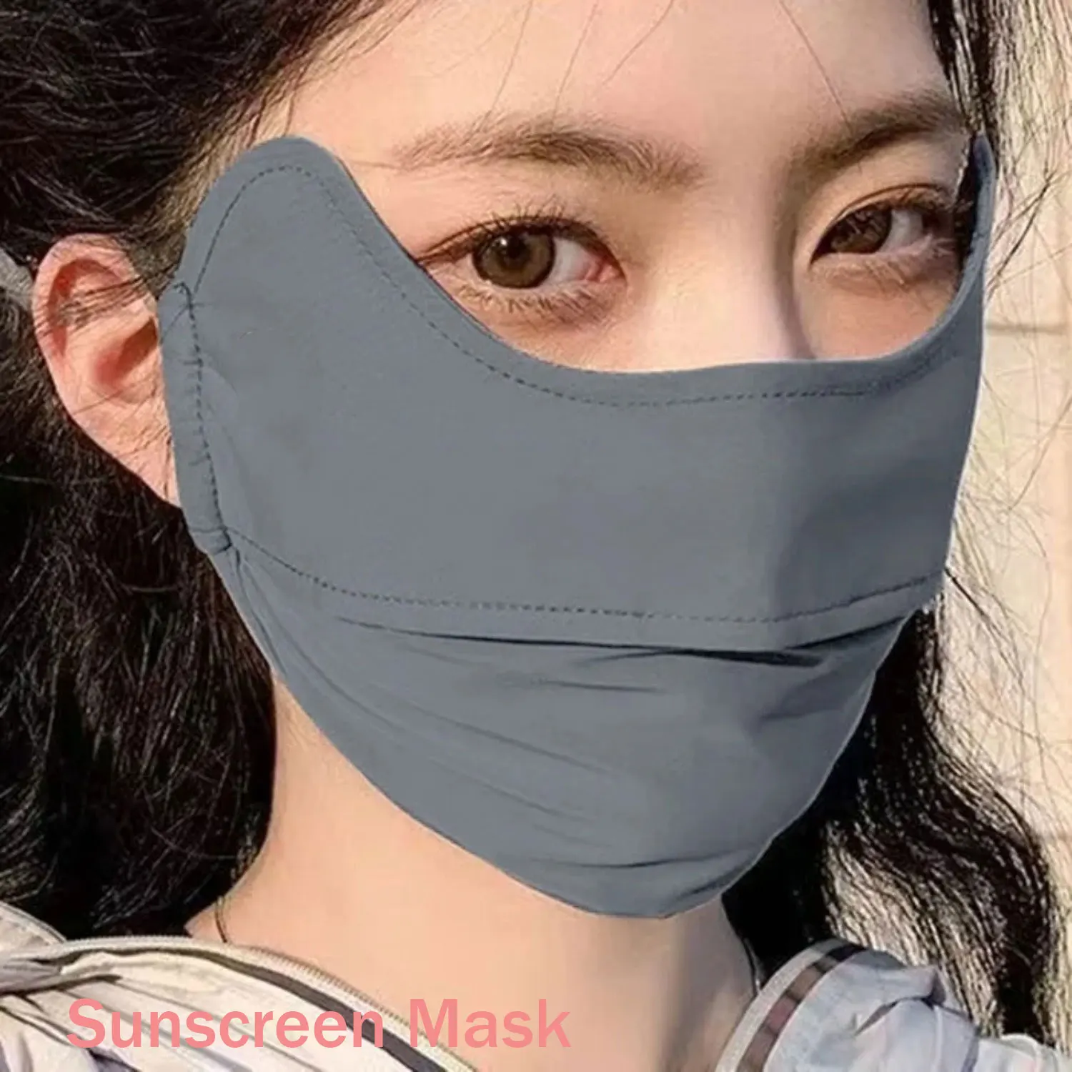 

Face Mask Outdoor Sports Summer Ice Silk Sunscreen Face Sun Protection Forehead Thin Section Breathable