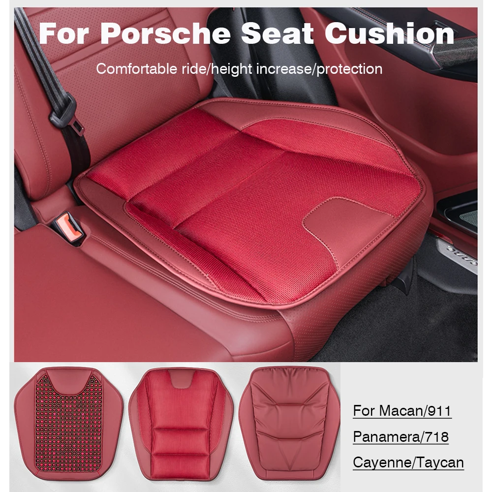 Para porsche macan panamera cayenne almofada de assento de carro seda gelo natural bodhi confortável respirável decoração interior peças de automóvel