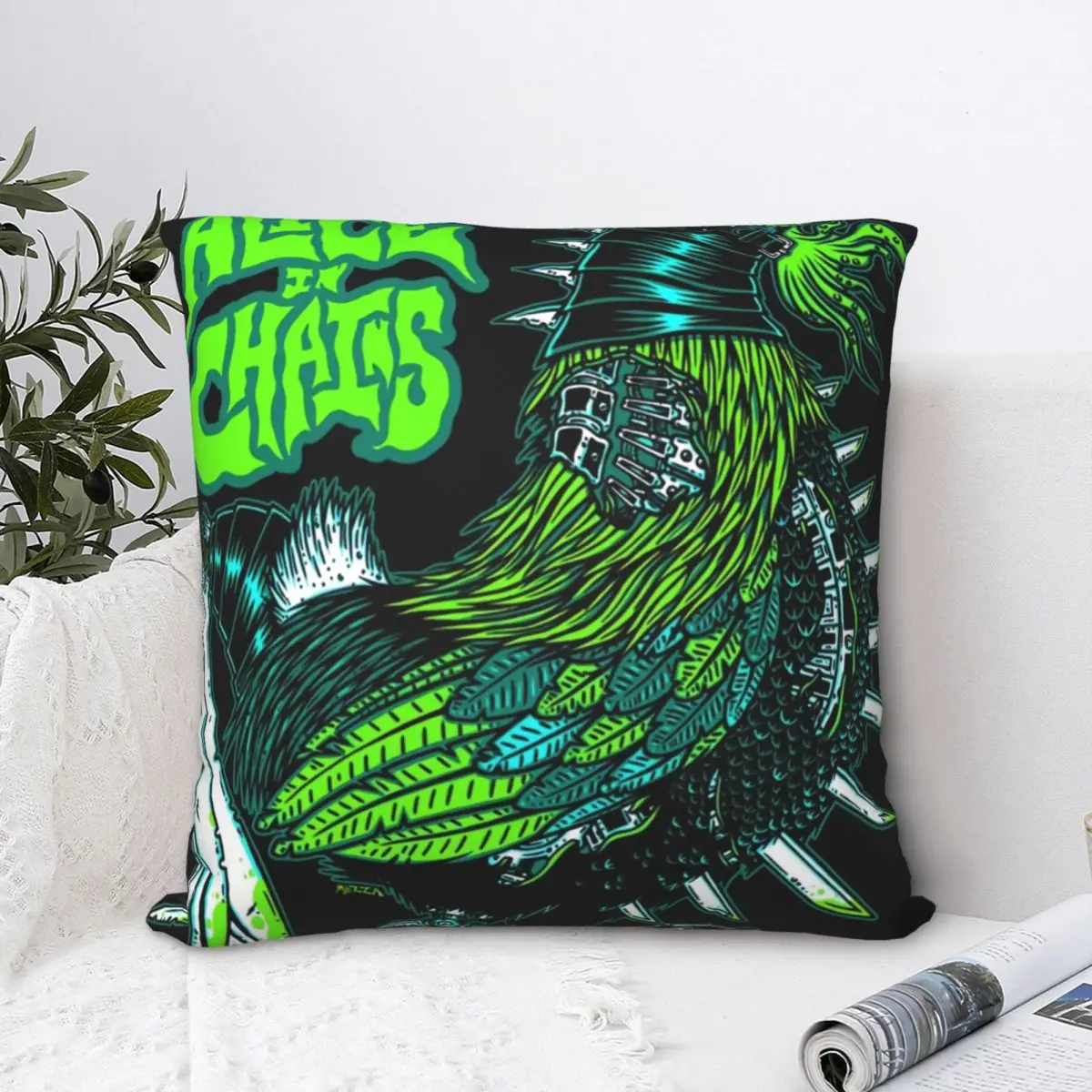 

Alice Poster Square Pillowcase Polyester Pillow Cover Velvet Cushion Zip Decorative Comfort Throw Pillow For Home Living Room