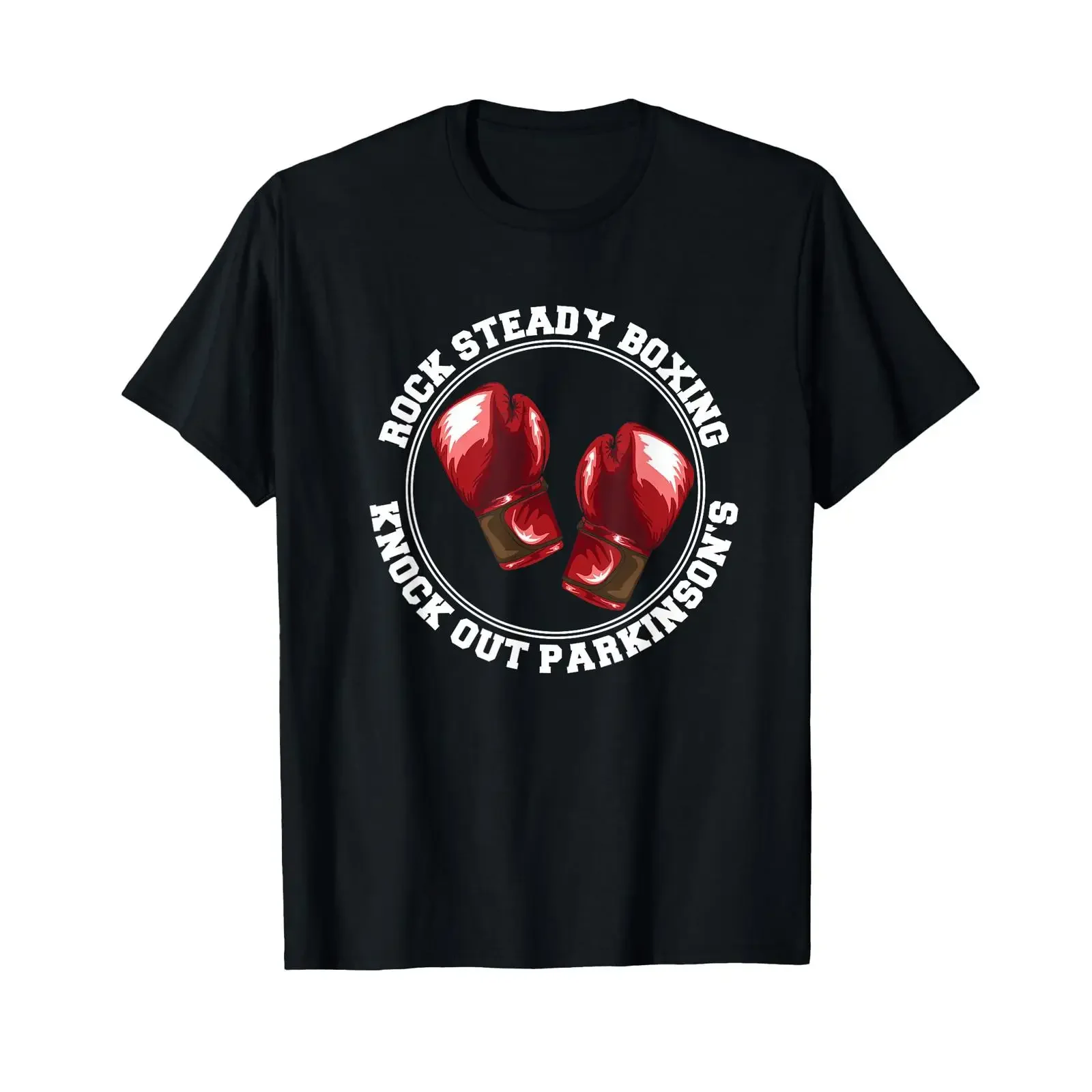 Camiseta Rock Steady Boxing Knock Out Parkinsons Fighter RED Gloves, vintage, lavada, cómoda, unisex, transpirable, versátil