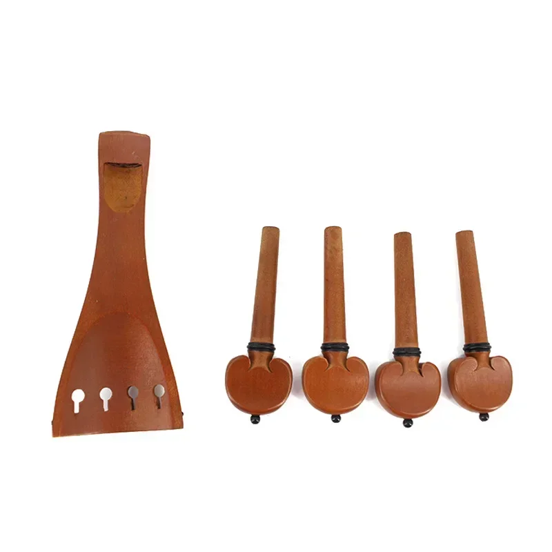 High-quality jujube violin accessories, carved jujube wood, chord shaft, pull plate, gill drag set