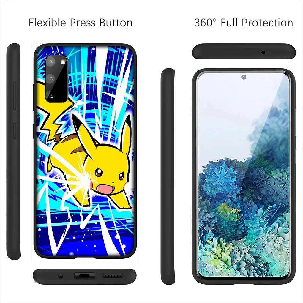 Pokemon Pikachu Cover Phone Casing for Xiaomi Redmi Note 11 10 9 8 Pro 9S 10S 11S 9A 9C NFC 9T 10A 10C 8A Soft Case