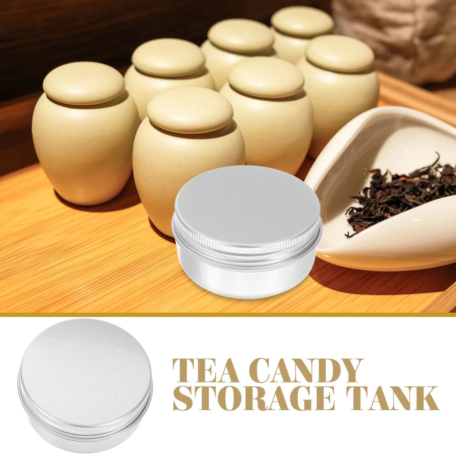 

18pcs Aluminum Containers With Lids Small Metal Tins For Spices Tea Candies Cosmetics Storage Tin Jars Aluminum Cans