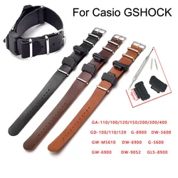 PU Leather Watch Strap for Casio G-Shock GA-110 300 Watch Band Wrist Bracelet for Gshock GD120 G8900 DW9052 GW6900 5600