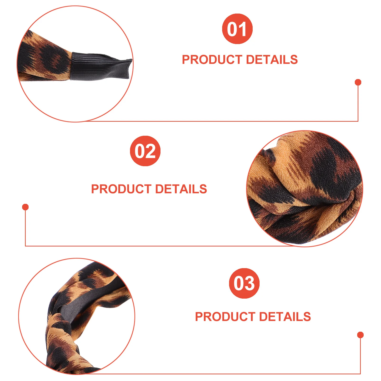 

6Pcs Leopard Knot Hairbands Wide Headbands Hair Accessories for Women Stylish Party Daily Wearing Leopard Hairband