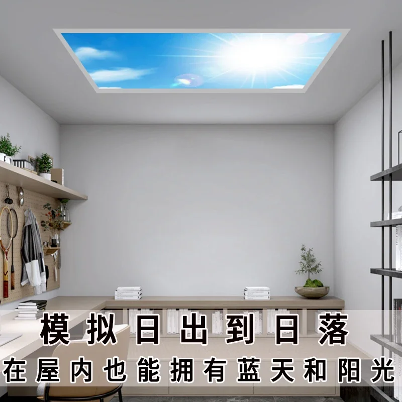 Embedded Blue Sky White Cloud Clear Flat Panel Light Office Meeting Basement Clear Sky Skylight Panel Light