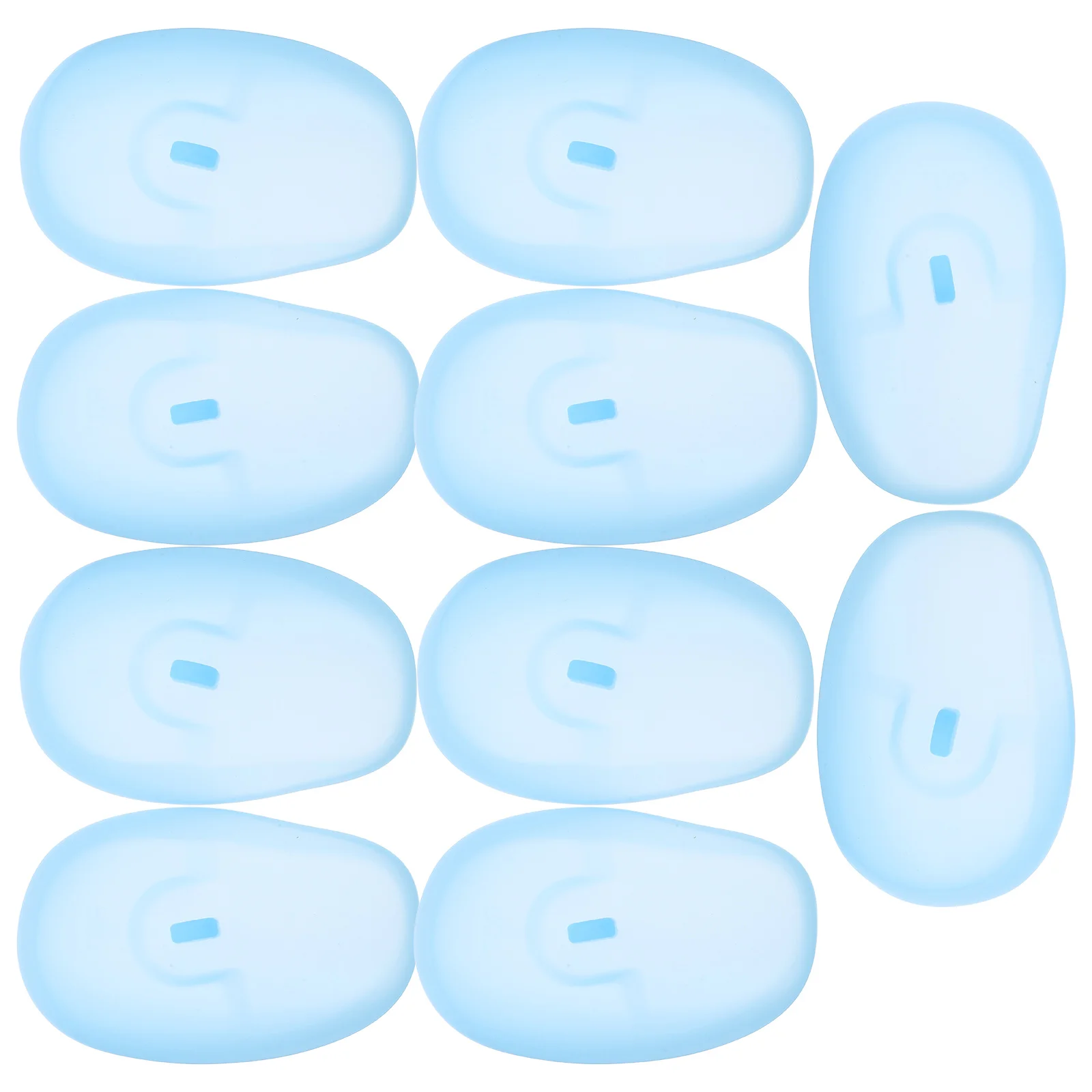 

6 Pairs Silicone Protective Cover for Ear Protection Bathing Caps Sky-blue Silica Gel