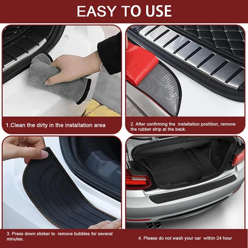 Car Rear Bumper Protector, Universal Flexible Bumper Guard Protector, Anti-Scratch Rear Bumper Protector Strip Replacement Parts