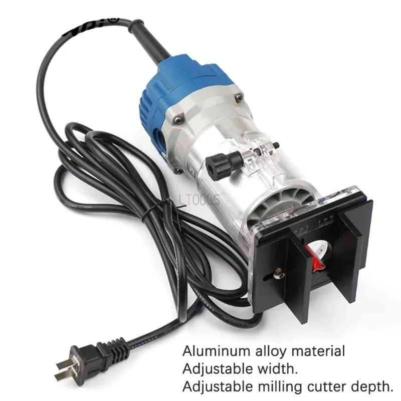 Invisible 2 in 1 Slotted Bracket Woodworking Connecting Parts Slotting Machine for 65mm Trimming Machine Wood Palm Router Tool