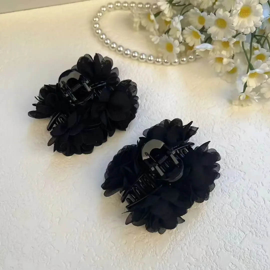 1pc new rose flower temperament petal clip fashionable shark clip clip Western hair clip