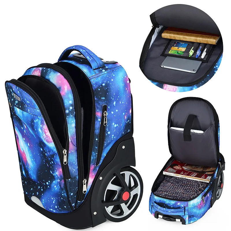 School Trolley Backpacks bags for Teenagers large Wheels Travel Wheeled backpack bag On wheels Children School Rolling Backpack