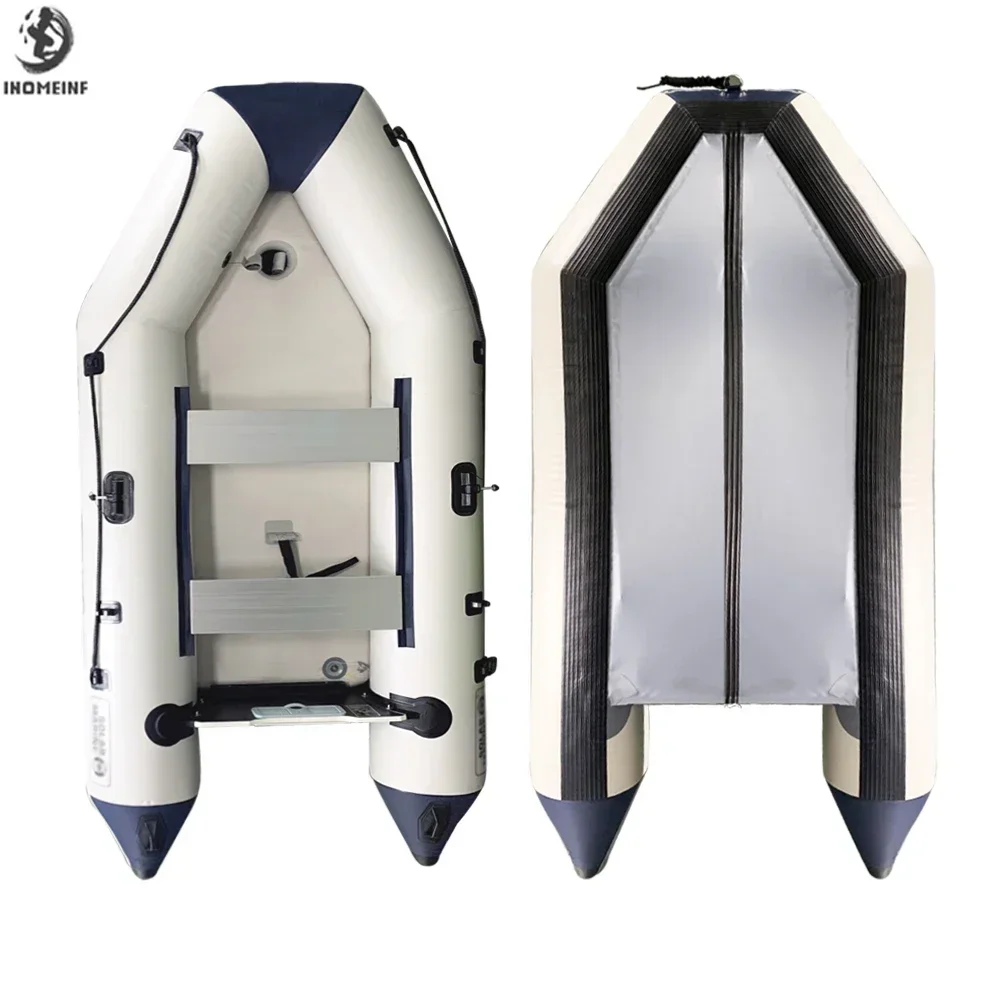 0.9mm Inflatable Assault Fishing Boats 0.9mm Anti-collision Laminated Alloy for Emergency Rescue/Drifting Speedboat Kayak Boat