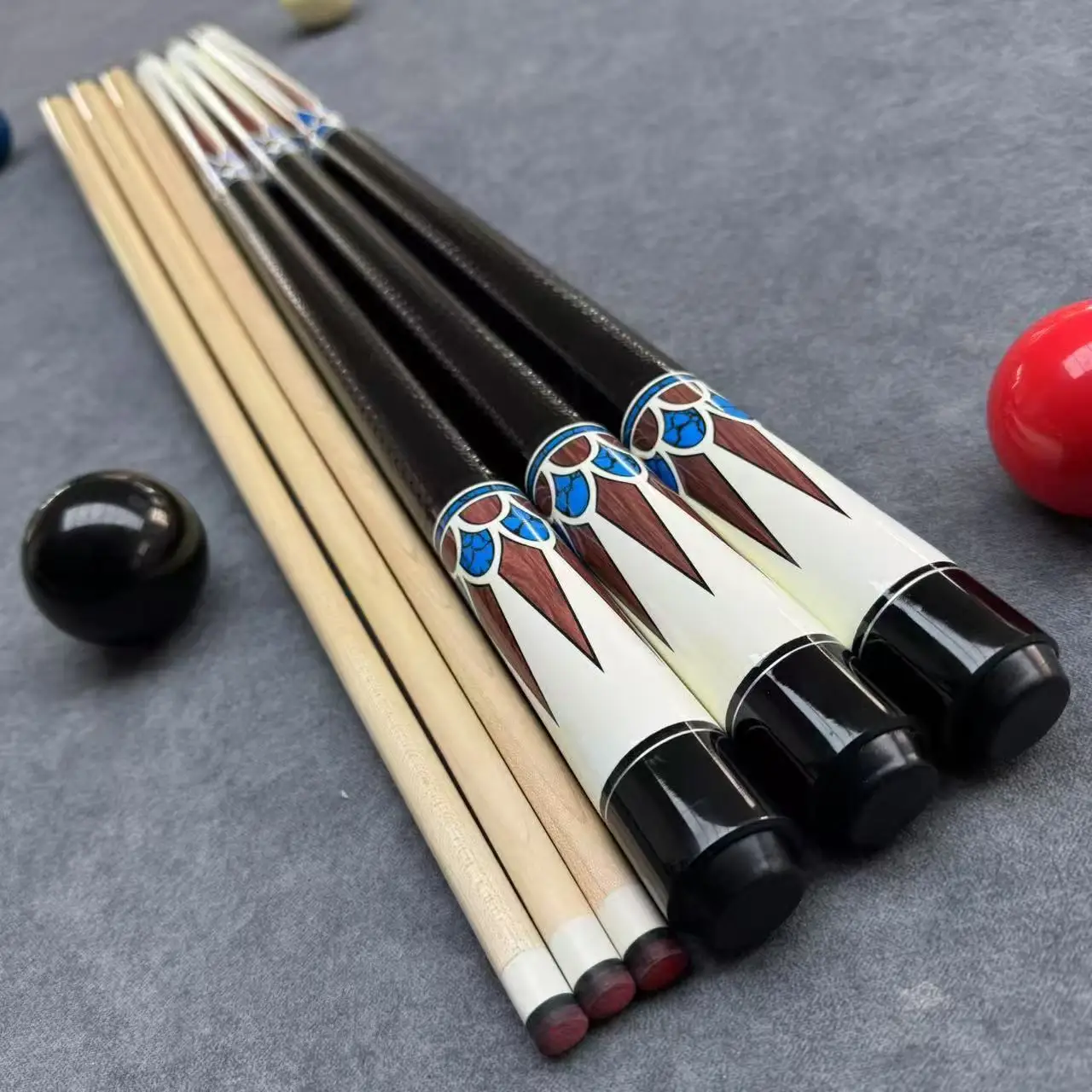 عصا خشب القيقب عالية الجودة 13 مم مع كرة بلياردو لرياضيين السنوكر والبلياردو #3
