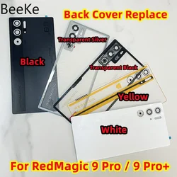 Repair Original For ZTE Nubia Red Magic 9 Pro / 9 Pro+ Plus NX769J Battery Back Cover Glass Rear Lid Phone Case Housing Replace