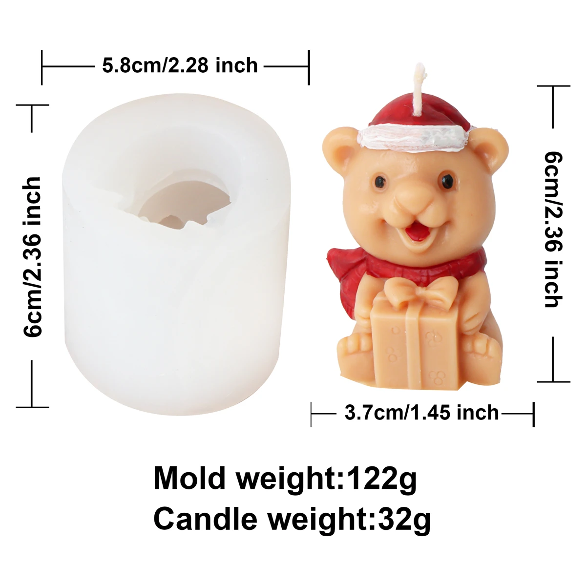 3D Christmas Animal Series Silicone Mold Doll Candle Clay  Jewelry Resin Casting Making Craft Handmade Aromatherapy Wax Eposy