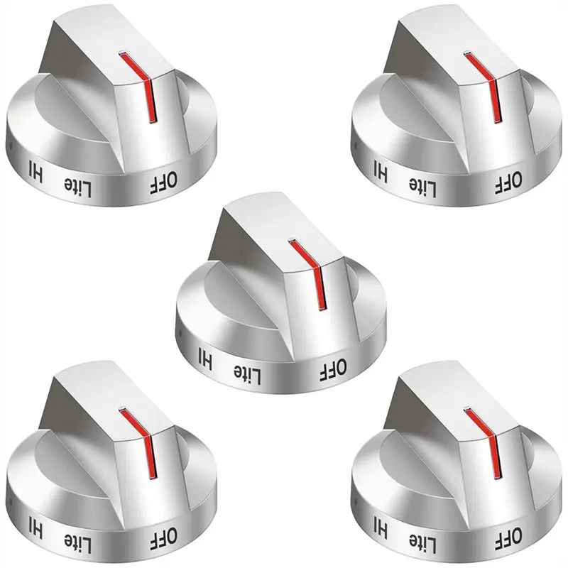 YANA35R Gas Stove Knobs Replacements 5Pcs DG94-03500AA DG94-03500AU Gas Range Control Knob For