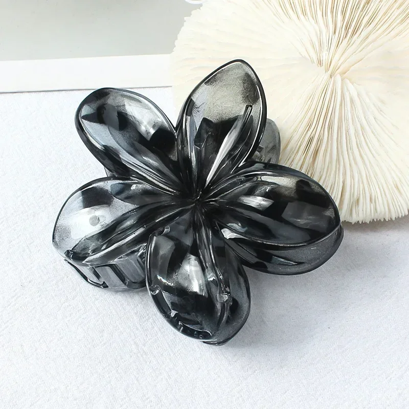 Elegant leopard print flower hair clip sweet ponytail hair clip pan hair crab clip Halloween party hair accessories for women