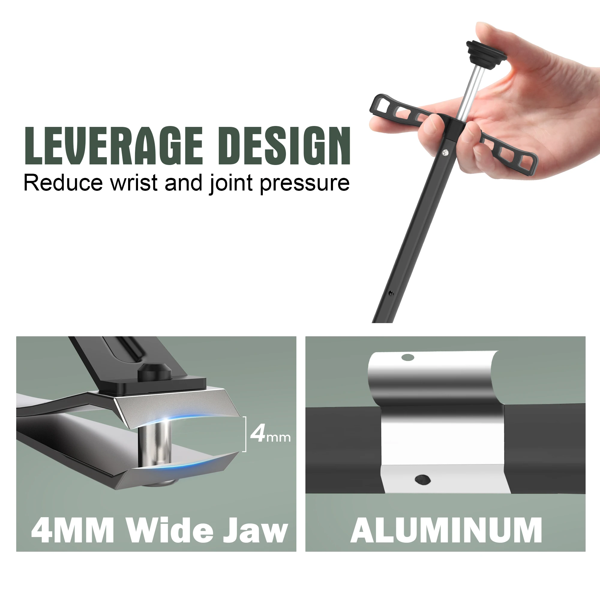 Zehennagelknipser mit langem Griff und Lupe – breiter Schnittbereich & ergonomisches Design für Senioren, Arthritis & eingeschränkte Mobilität, robust – Detail 5