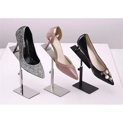 Metal Stainless Steel Shoe Display Rack Black Gold Silver Shoe Shelf Holder For Store