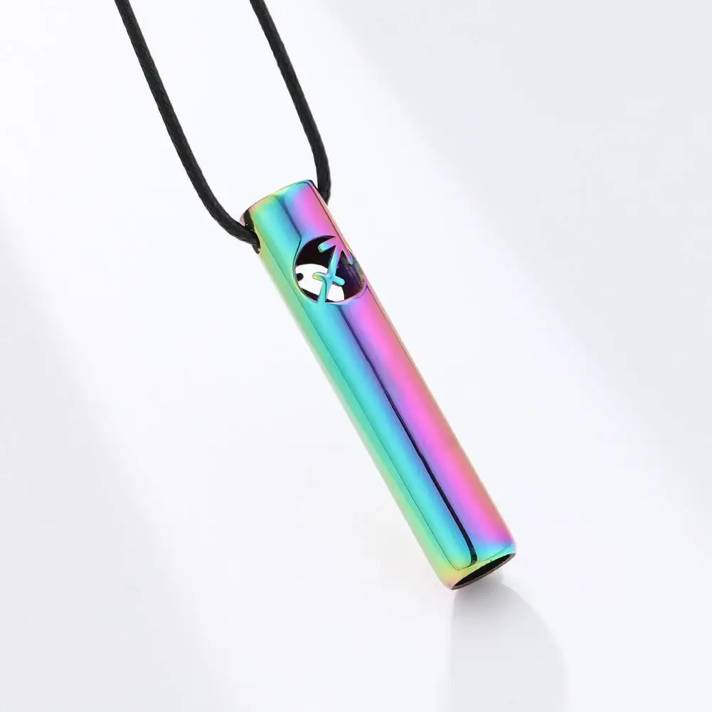 قلادة صافرة من الفولاذ المقاوم للصدأ ، تقليل التوتر ، تخفيف القلق ، طول قابل للتعديل ، مخفض السلام