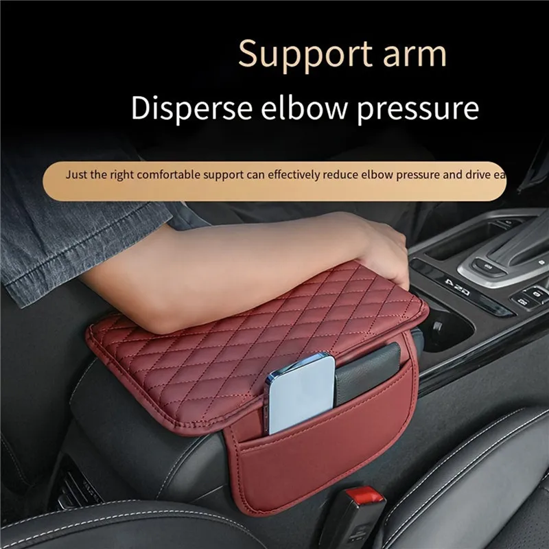 Car Armrest Mat Center Console Arm Rest Protection Cushion Universal Auto Armrests Storage Box Cover Pad Car Antifouling