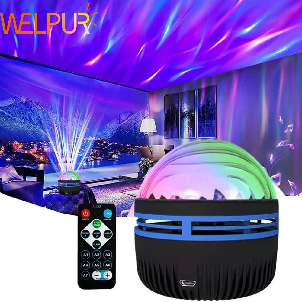 Aurora Light Projector USB-Powered LED Northern Lights Bedroom Amblance Lighting Halloween Christmas Home Theater Decor Lights