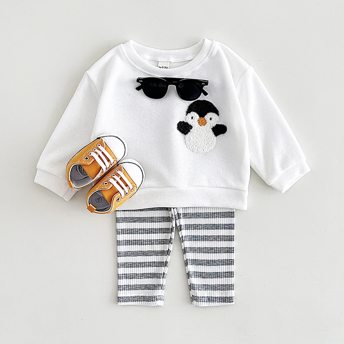 2024 Autumn Baby Clothes Sets Boy Girl Baby Infant Suits Cute Cartoon Animal/Dinosaur Embroidery Warm Top+Pants Newborn Clothes