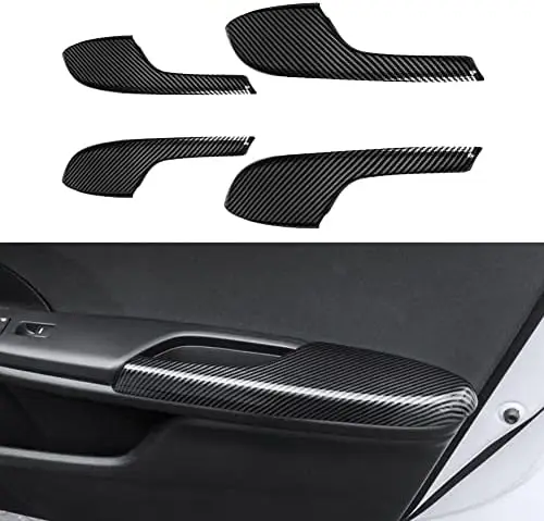 

4Pcs Carbon Fiber Door Armrest Trim for Civic 2016-2021