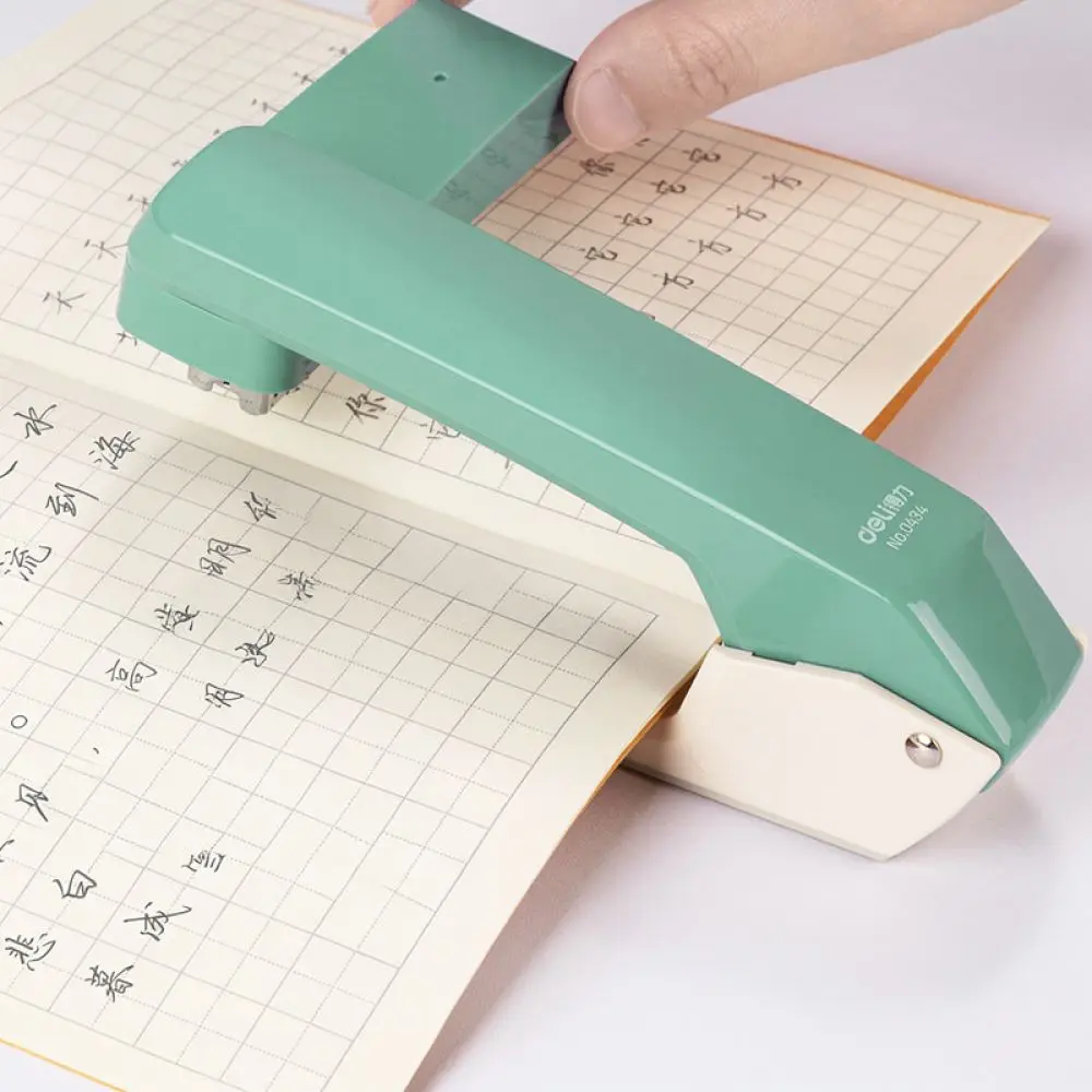 For For Deli 360 Degree Rotating Stapler Heavy Duty Paper Fastener Office Binding Stationery Student School Study Supplies