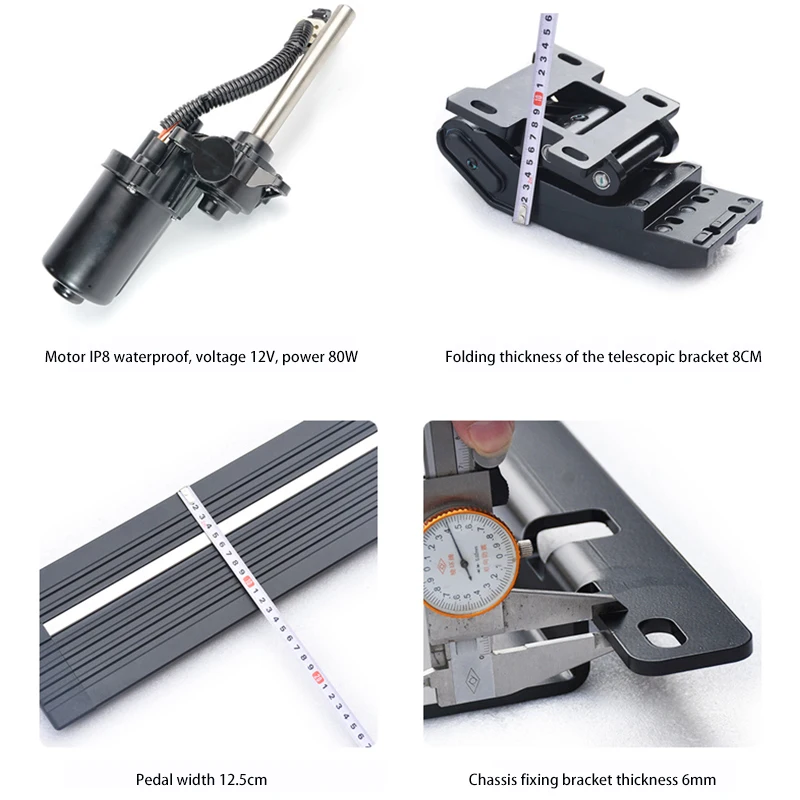 Estribos laterales eléctricos, estribo eléctrico automático de aleación de aluminio para puertas 1 y media, Raptor F150 2008-2014