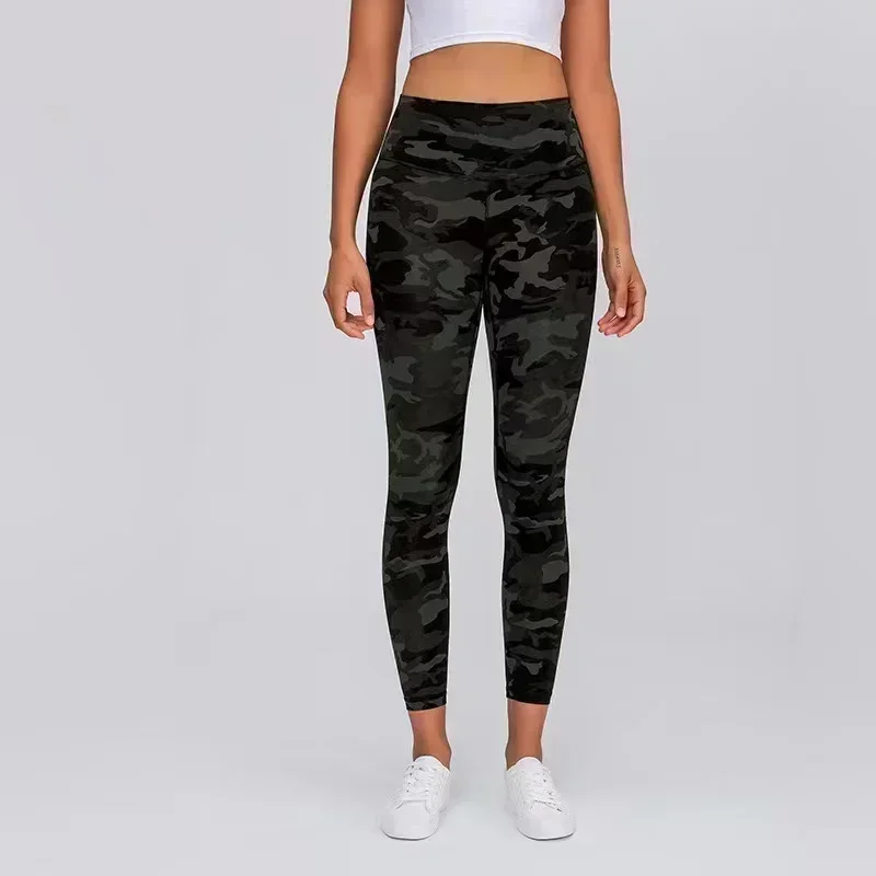 Lemon Women Align Camouflage High Waist Sports Yoga Leggings Gym Outdoor Mountaineering Training Pants Running Fitness Trousers