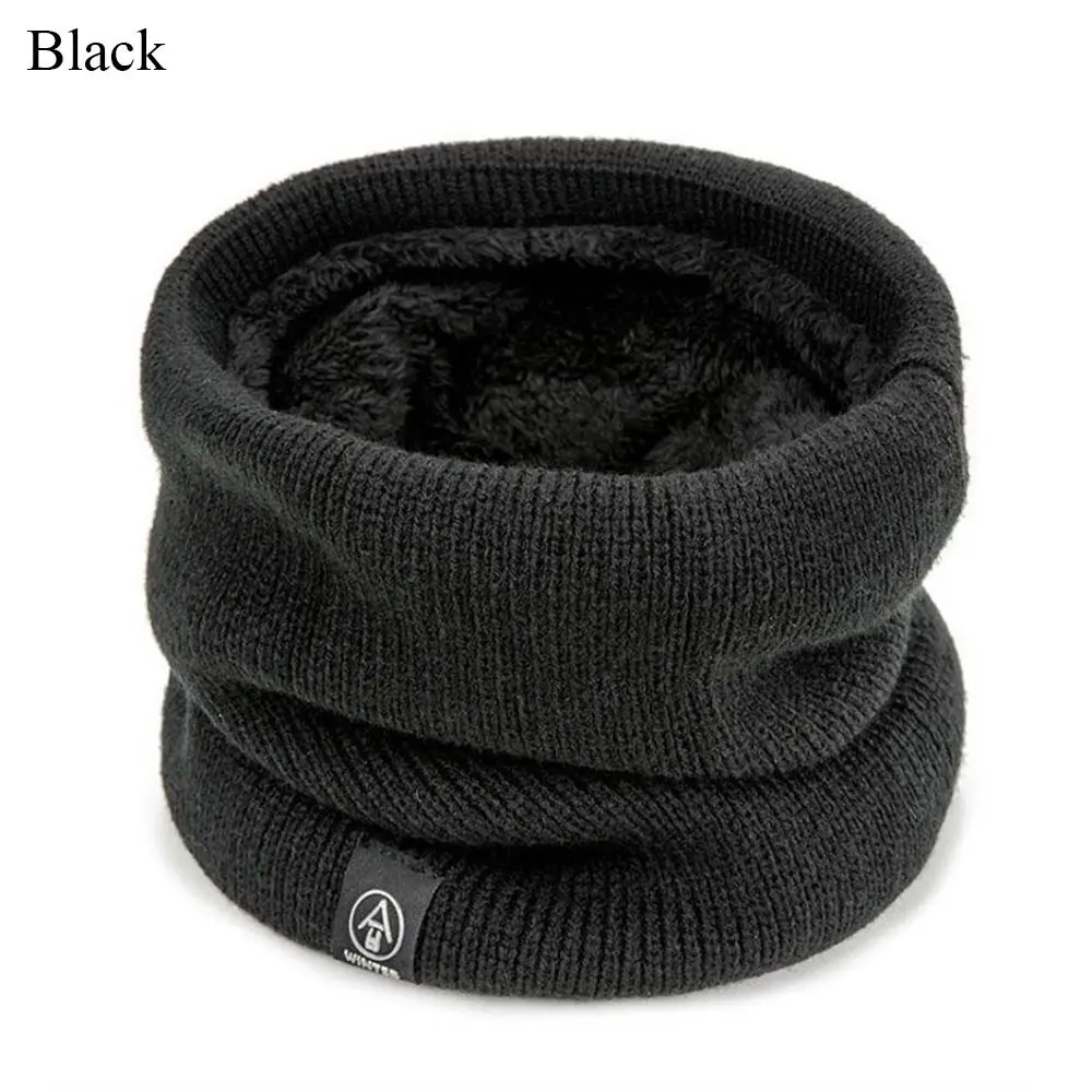 

Fashion Soft Knitted Neck Warmer Thickened Lining Wool Fur Sport Scarf Keep Warm Cold-proof Collar Skating Running