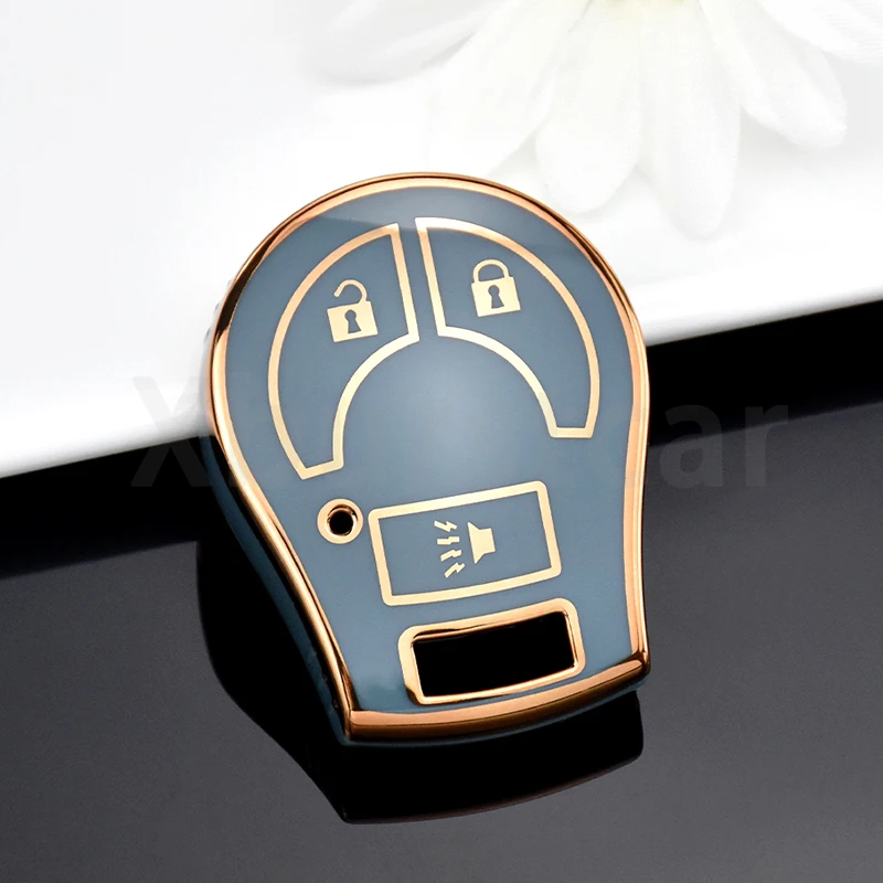 Shell Fob For Nissan Juke Micra Qashqai Tiida Terrano Cube Pathfinder Rogue Maxima Altima Sentra March TPU Car Key Case Cover