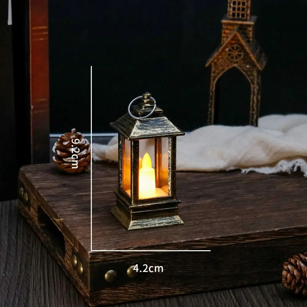 الرجعية LED ضوء شمعة الإلكترونية عديمة اللهب الإبداعية في الهواء الطلق معلقة الفوانيس الصغيرة دخاني ضوء دافئ LED مصباح الغلاف الجوي