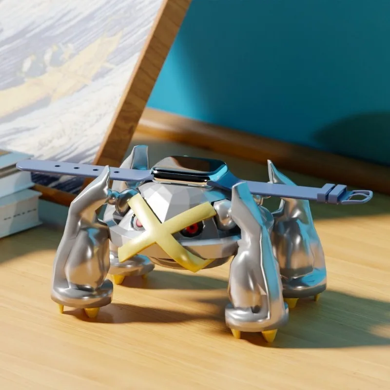 Metagross Uhr Ladestation Anime Charakter Uhr Ständer Kinderzimmer Dekoration Ornament Uhr Ständer Geburtstag Geschenke