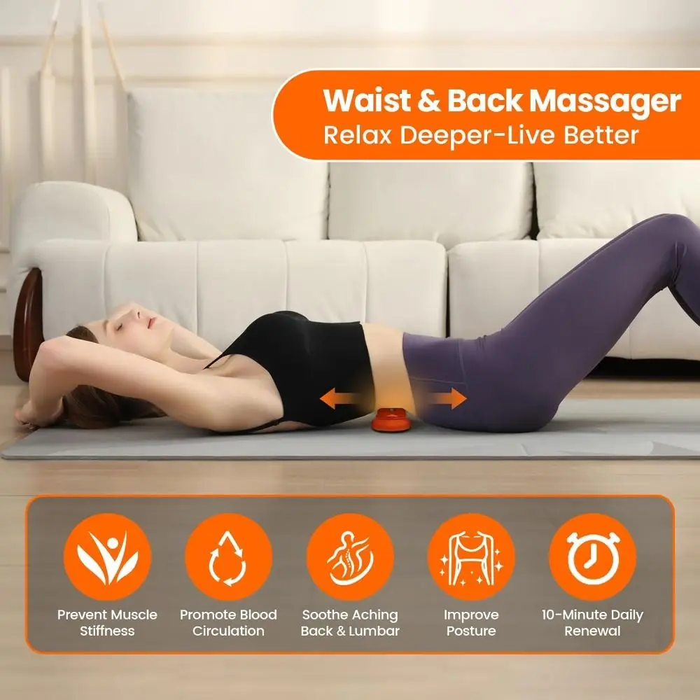 Myofascial Release Back Massage Tool Muscle Relief Battery-Free Occipital Release Tool 4 Raised Pressure Nodes Shoulder Relaxer