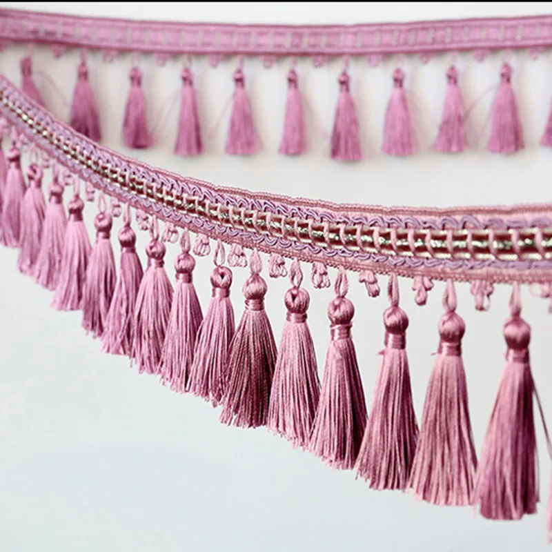 5 Meter Curtain Sewing Tassel Fringe Trim Braided Lace Trimming Home Funiture Upholstery Ribbon Decor Accessory