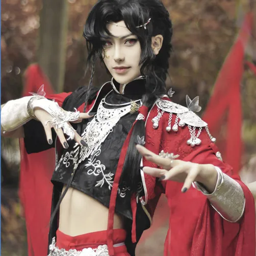Chinese TV Series TGCF Tian Guan Ci Fu Xie Lian Hua Cheng Cosplay Costume Hua Cheng Loulan Cos Dress Hanfu Full Set image 3