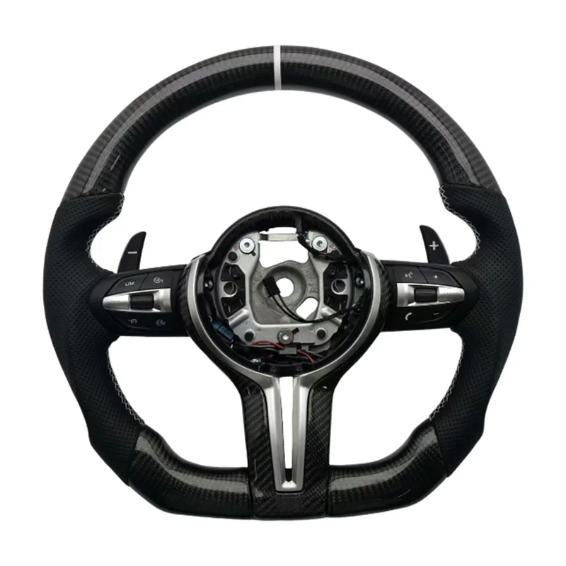 

Прямые продажи Factony, кожаный руль из углеродного волокна для BMW F10 F30 F90 F01 F02 F12 F13 3 4 5 серии, автомобильный руль