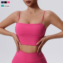 Reggiseno da Yoga Sexy per la schiena da donna tinta unita burroso morbido intimo sportivo raccolto Push Up Gym Crop Top abbigliamento da allenamento traspirante