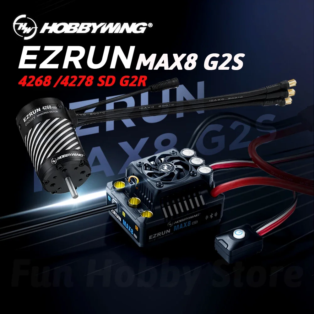 

HOBBYWING EZRUN MAX8 G2S 160A ESC and 4268 2500KV/4278 2500KV G2R Motor Brushless Senored Combo For 1/8 RC Car