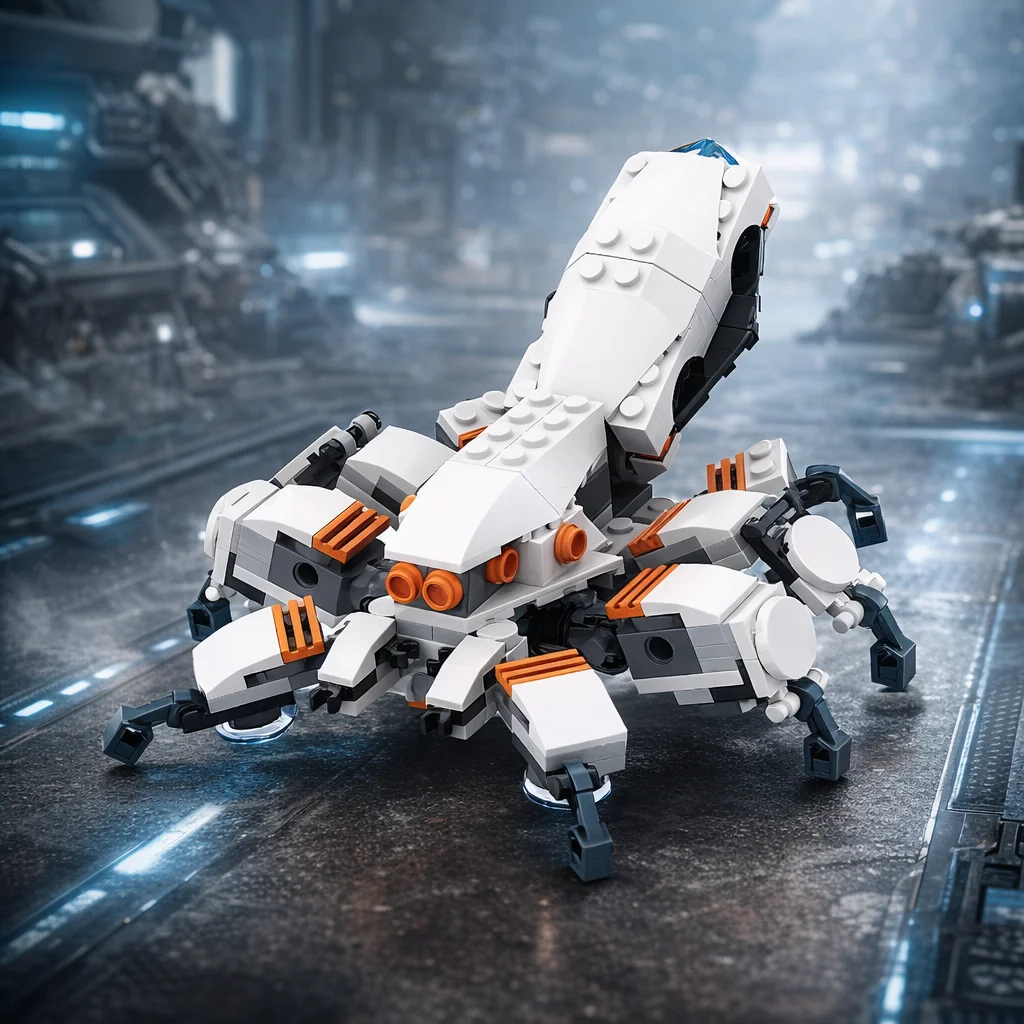 

Набор строительных блоков MOC «Паук-тарантул», модель робота-паука-волка для самостоятельной сборки, миниатюрные кирпичики-игрушки для детей, подарок для мальчиков на рабочий стол